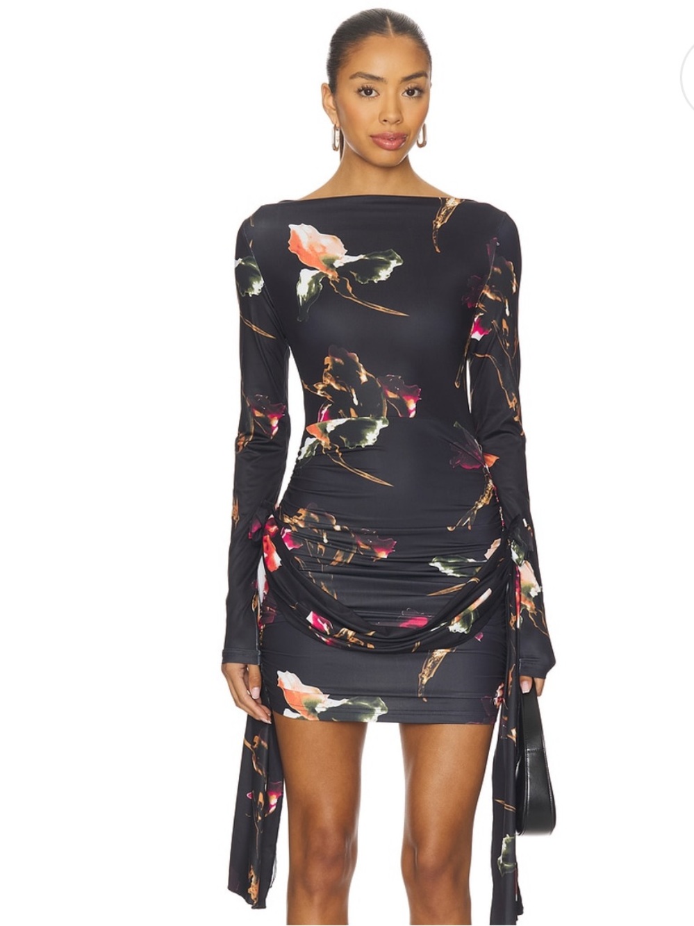 Lioness glory mini dress in onyx floral